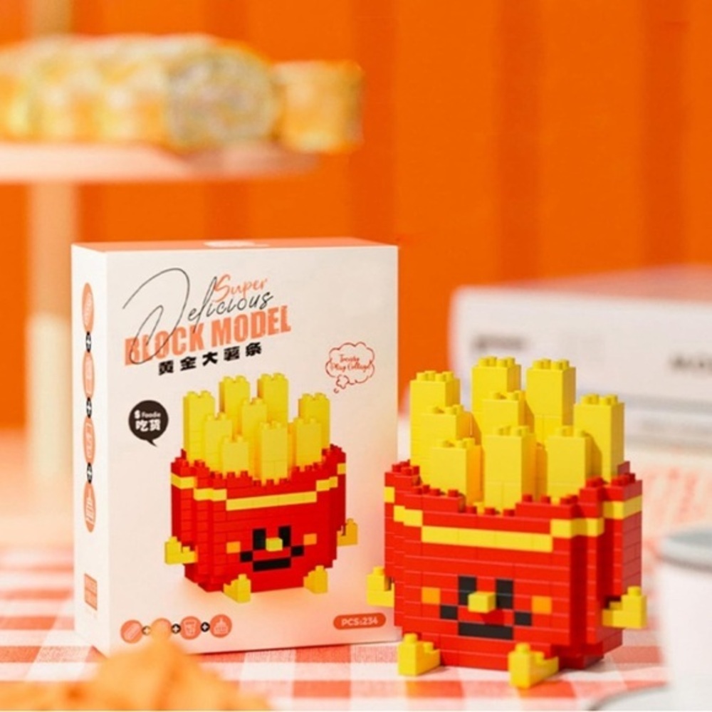 Super Delicious Block Model French Fries NWT measurement in pic collect em all